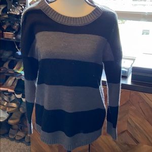 Black and grey long sleeve sweater